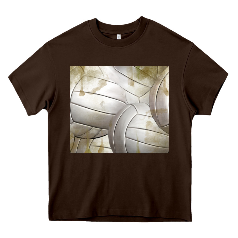 Distressed Volleyball Pattern Heavy Core Tee by TumblerDesignByShophia | Teevron