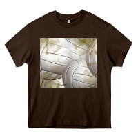 Chocolate Brown distressed volleyball pattern Heavy Core Tee - TumblerDesignByShophia