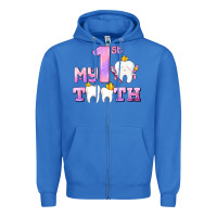 True Royal my first tooth with teeth for girls Zipper Hoodie - AdoDesignShop