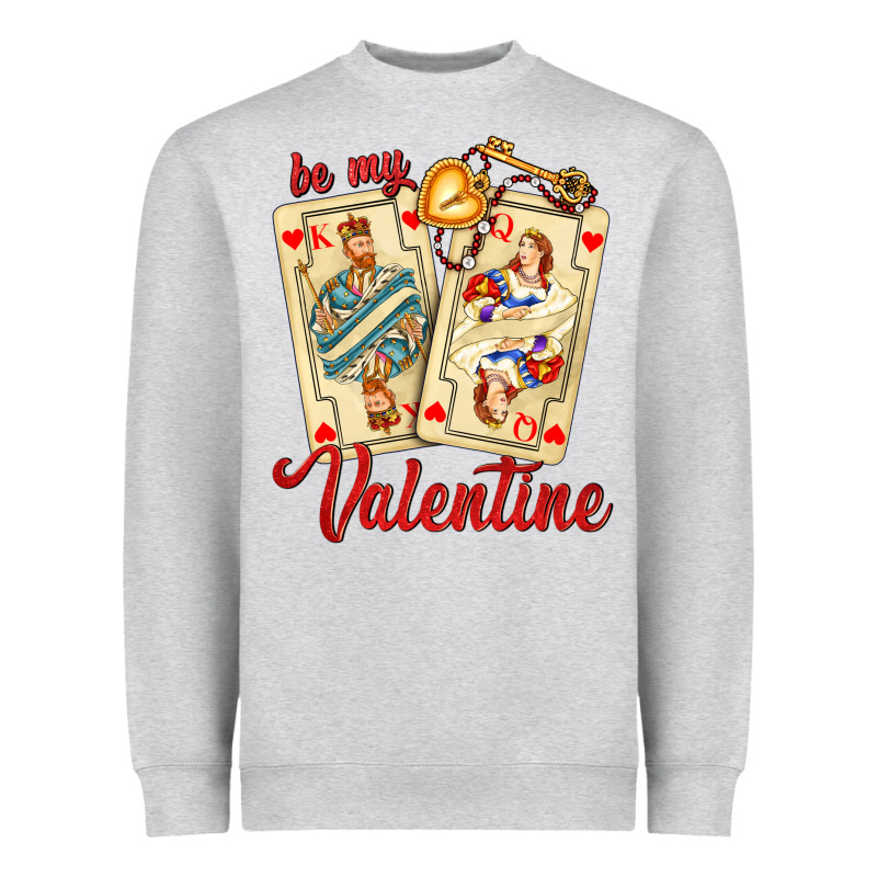 Be My Valentine With Playing Cards And Key Heavyweight Sweatshirt by AdoDesignShop | Teevron
