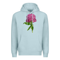 Blue Mist Red Clover Illustrations Premium Hoodie - LillyAllenDesigns