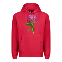 Cardinal Red Clover Illustrations Premium Hoodie - LillyAllenDesigns