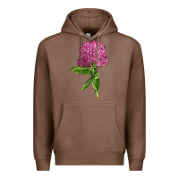 Chestnut Red Clover Illustrations Premium Hoodie - LillyAllenDesigns