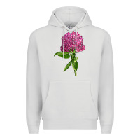 Dove Grey Red Clover Illustrations Premium Hoodie - LillyAllenDesigns
