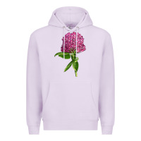 Lilac Red Clover Illustrations Premium Hoodie - LillyAllenDesigns