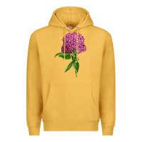 Mustard Red Clover Illustrations Premium Hoodie - LillyAllenDesigns
