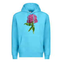 Ocean Blue Red Clover Illustrations Premium Hoodie - LillyAllenDesigns