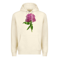 Sandshell Red Clover Illustrations Premium Hoodie - LillyAllenDesigns