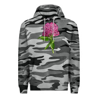 Slate Camo Red Clover Illustrations Premium Hoodie - LillyAllenDesigns