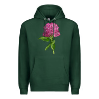 Sports Green Red Clover Illustrations Premium Hoodie - LillyAllenDesigns