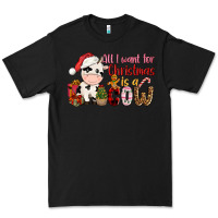 Black all want for christmas is a cow Premium Tee - CowGirlArtShop