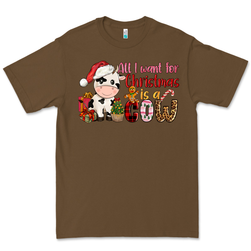 All Want For Christmas Is A Cow Premium Tee by CowGirlArtShop | Teevron