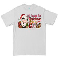 Dove Grey all want for christmas is a cow Premium Tee - CowGirlArtShop
