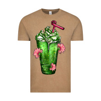 Vintage Coffee Western Cactus Cold Frappe Vintage Tee - FaDigitalArtStudio