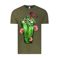 Vintage Olive Western Cactus Cold Frappe Vintage Tee - FaDigitalArtStudio