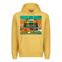 Antique Gold pumpkin farm truck tumbler Premium Hoodie - Jasminsmagicworld