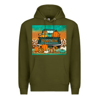 Army Green pumpkin farm truck tumbler Premium Hoodie - Jasminsmagicworld