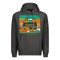 Charcoal Heather pumpkin farm truck tumbler Premium Hoodie - Jasminsmagicworld