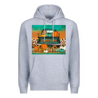 Heather Grey pumpkin farm truck tumbler Premium Hoodie - Jasminsmagicworld