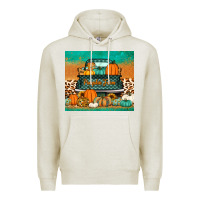 Oatmeal Heather pumpkin farm truck tumbler Premium Hoodie - Jasminsmagicworld
