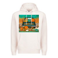 Pale Pink pumpkin farm truck tumbler Premium Hoodie - Jasminsmagicworld