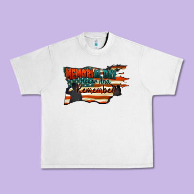 Memorial Day Honor And Remember Urban Heavy Tee Designed By Fadigitalartstudio