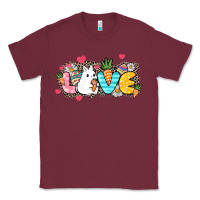 Burgundy Love Easter Day Classic Tee - HowdyJamesFarm