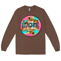 Chestnut teacher vibe earrings Long Sleeve Tee - BundleAndBundleShop