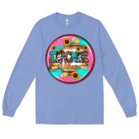 Colony Blue teacher vibe earrings Long Sleeve Tee - BundleAndBundleShop