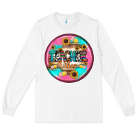White teacher vibe earrings Long Sleeve Tee - BundleAndBundleShop