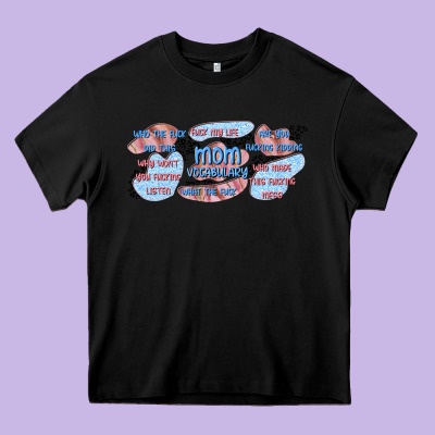 Mom Vocabulary Libbey Glass Heavy Core Tee Designed By Tumblerdesignbyshophia