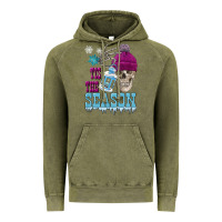 Vintage Olive tis the season winter skull Vintage Hoodie - FaDigitalArtStudio