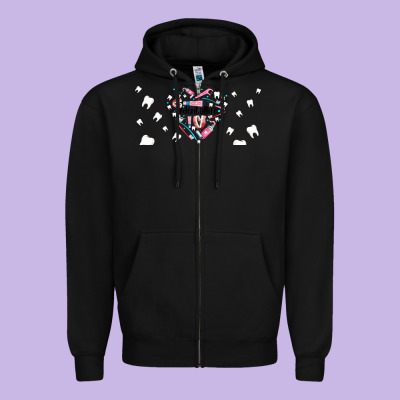 Dental Life Dentist Elements Zipper Hoodie Designed By Adodesignshop
