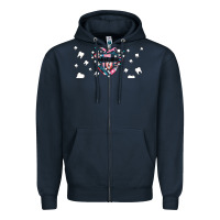 Navy dental life dentist elements Zipper Hoodie - AdoDesignShop