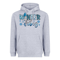 Heather Grey winter vibes gnome Heavyweight Hoodie - JahusDesignShop