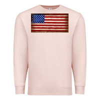 Pale Pink American flag Premium Sweatshirt - JahusDesignShop