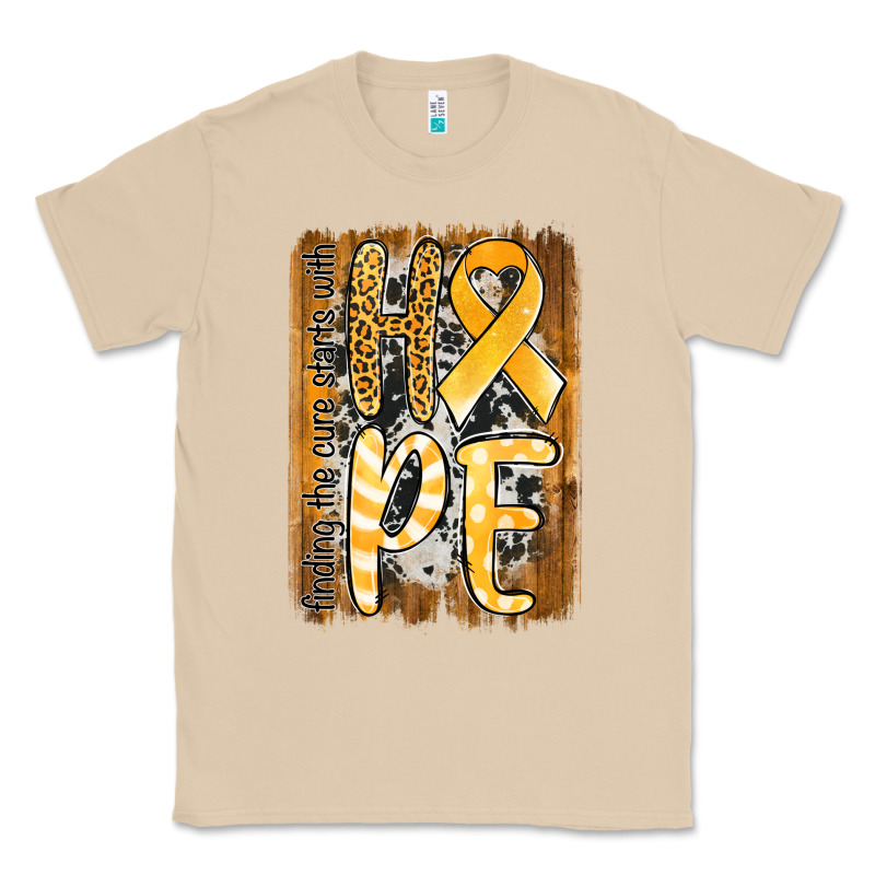 Finding The Cure Starts With Hope Childhood Cancer Awareness  With Bac Classic Tee by Jasminsmagicworld | Teevron