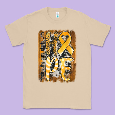 Finding The Cure Starts With Hope Childhood Cancer Awareness  With Bac Classic Tee Designed By Jasminsmagicworld