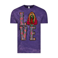 Cloud Purple Love Lady Of Guadalupe Vintage Tee - Jasminsmagicworld