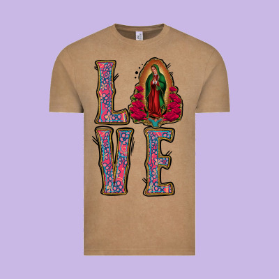 Love Lady Of Guadalupe Vintage Tee Designed By Jasminsmagicworld