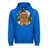 Cobalt Toy Poodle And Farm Urban Hoodie - RanaPortraitStore