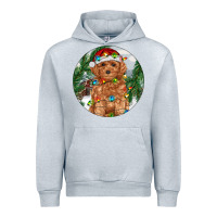 Heather Grey Toy Poodle And Farm Urban Hoodie - RanaPortraitStore