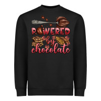 Black powered by chocolate Heavyweight Sweatshirt - AdoDesignShop
