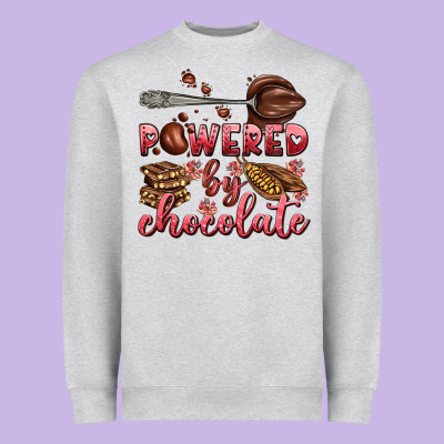 Powered By Chocolate Heavyweight Sweatshirt Designed By Adodesignshop