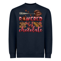 Navy powered by chocolate Heavyweight Sweatshirt - AdoDesignShop