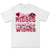 White Love kisses Valentine wishes Valentine's Day Premium Tee - HowdyJamesFarm