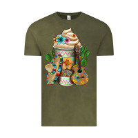 Vintage Olive Mexican Hot Coffee Cup Vintage Tee - FaDigitalArtStudio