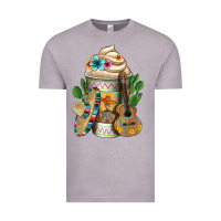 Vintage Zinc Mexican Hot Coffee Cup Vintage Tee - FaDigitalArtStudio