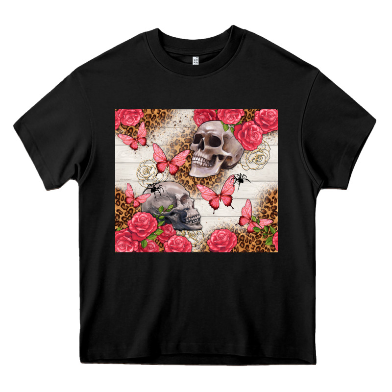 Skulls And Roses Tumbler Heavy Core Tee by TumblerDesignByShophia | Teevron