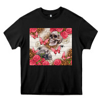 Black skulls and roses tumbler Heavy Core Tee - TumblerDesignByShophia